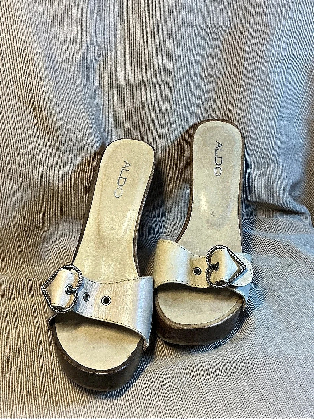 ALDO Gold Platform Heels